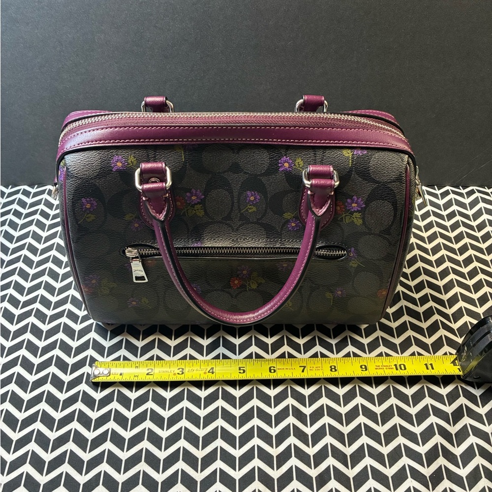 Authentic PreOwned Coach Purple Flower Purse - Picture 3 of 7